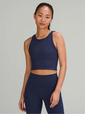 Lululemon Power Pivot Ribbed Tank Tank — Navy